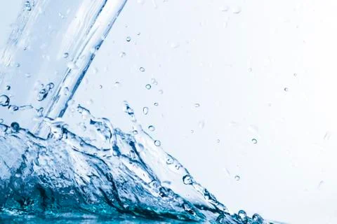 Water, drops, sprays, splashes, stream, flow, abstraction, minimalism Stock Photos