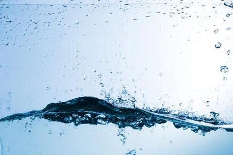 Water, drops, sprays, splashes, stream, flow, abstraction, minimalism Stock Photos
