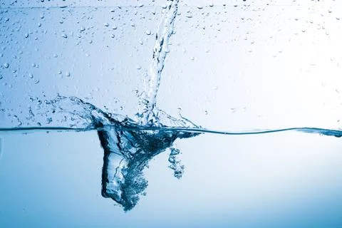 Water, drops, sprays, splashes, stream, flow, abstraction, minimalism Stock Photos