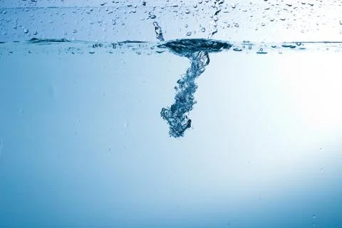 Water, drops, sprays, splashes, stream, flow, abstraction, minimalism Stock Photos