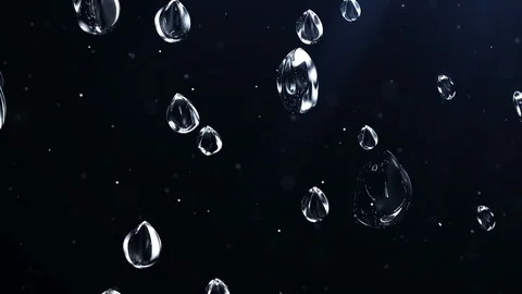 Water Drops with Stars. Loop Background Stock Footage 103356620