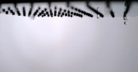 Water drops start to falling from a shower Stock Footage 129687110