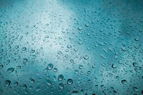 Water drops on the surface Stock Photos