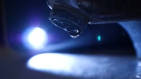 Water drops from tap Stock Footage 129787982