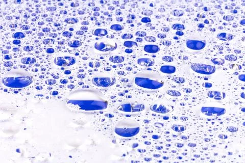 Water drops texture background. Water drops. Blue.Selective focus. Foto stock