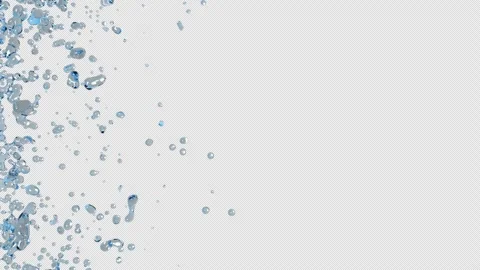 Water drops on transparent background Stock Footage 307594618