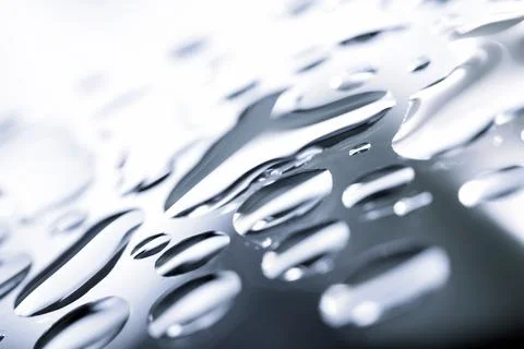 Water drops on a transparent surface Illustrazione stock