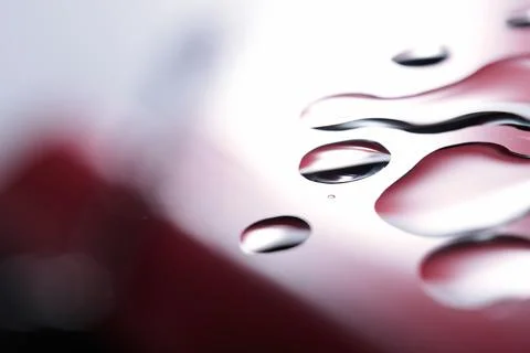 Water drops on a transparent surface Stock Photos