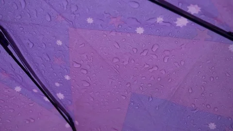 Water drops on an umbrella Video stock 107491392