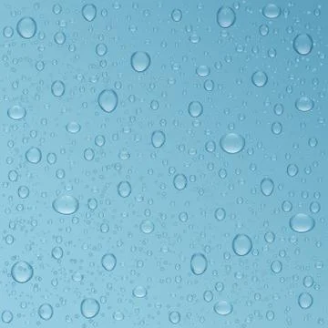 Water drops vector realistic background. Stock Illustration