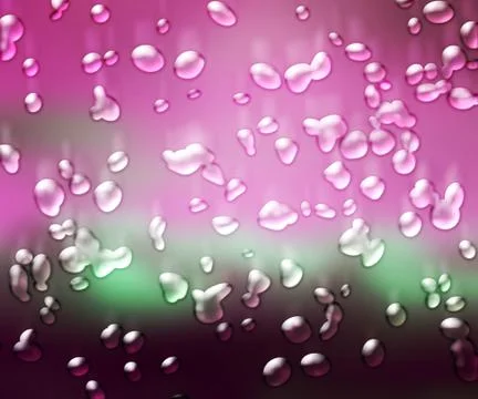 Water drops violet background Stock Illustration