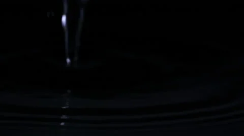 Water drops on water surface Stock Footage 44293863