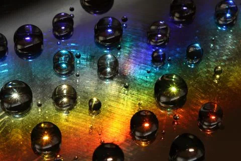 Water Drops on Waxed Surface Stock Photos