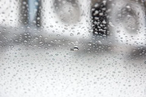 Water drops on window. Abstraction Stock Photos