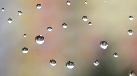 Water drops on the window Stock Footage 48732878