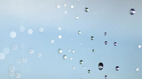 Water drops on the window Stock Footage 48732905