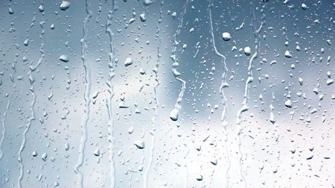 Water drops on window Stock Footage 114714044