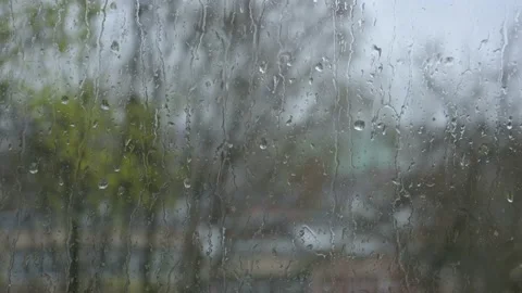 Water drops on window Stock Footage 188468271