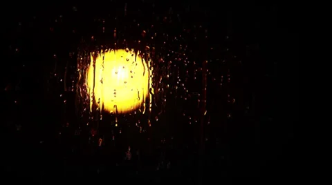 Water Drops on a Windowpane Stock-Footage 35738111