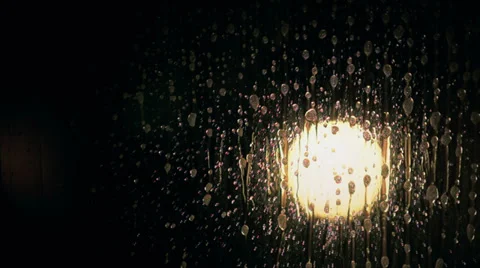 Water Drops on a Windowpane Stock Footage 35769171
