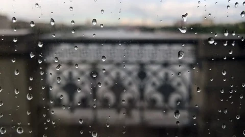 Water drops at a windows Stock Footage 76261174