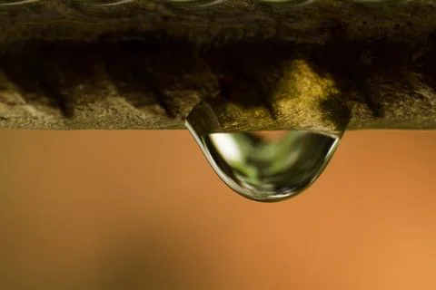Water drops on wire Stock Photos