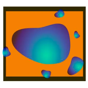 Water drops in the yellow box Stock Illustration
