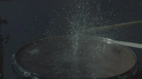 Water on Drum Log Stock Footage 54046723