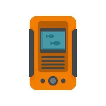 Water echo sounder icon flat isolated vector Illustrazione stock