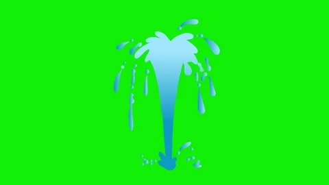 Water Effect, Liquid water splash cartoon shape animation. Stock Footage 316475047