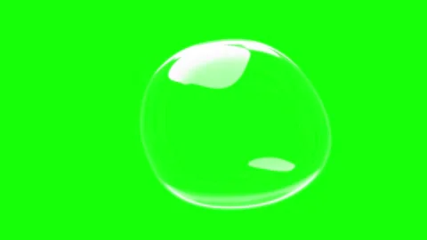 Water element background. Movement of air bubbles on Green Screen. 스톡 동영상 256126874