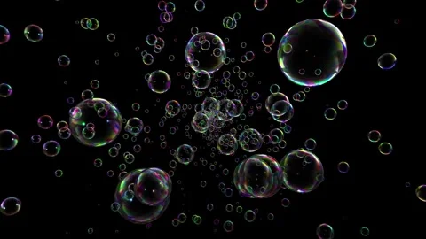 Water element background. Movement of air bubbles on Alpha Channel. 動画素材 256136836