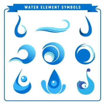 Water Element Symbols Stock Illustration