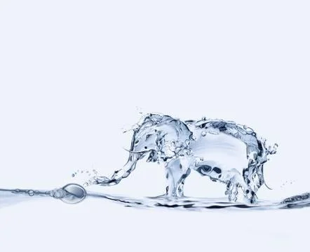 Water Elephant Stock Illustration