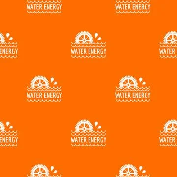 Water energy pattern vector orange Stockillustratie