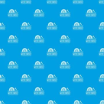 Water energy pattern vector seamless blue 스톡 일러스트