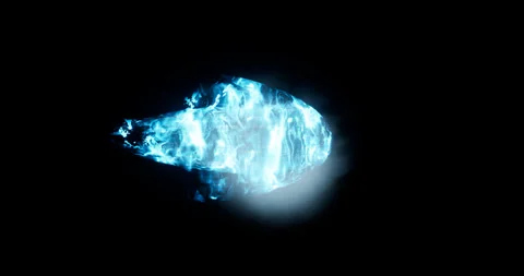 Water energy projectile effect on black background Stock Footage 317533341