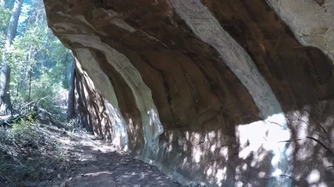 Water Eroded Rock Wall- West Fork Trail- Sedona Arizona Stock Footage 312357086