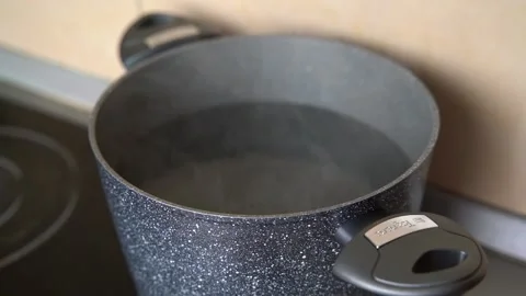 Water evaporating from stone pot Stock Footage 161166165