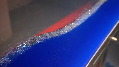 Water experiment how waves are formed Stock Footage 194137665