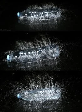 Water Exploding and Splashing against Black Background Foto stock