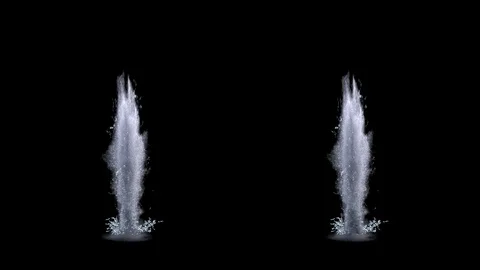 Water explosion 1. Three front cameras pack. Alpha included. Stock Footage 93450073