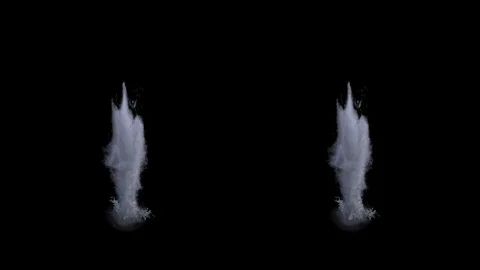 Water explosion 1. Three middle cameras pack. Alpha included. Stock Footage 93467392