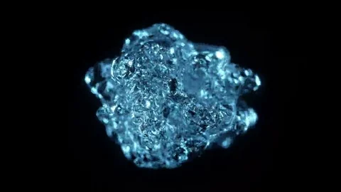 Water explosion on black Stock Footage