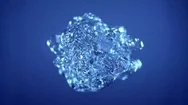 Water Explosion Ob Blue Background Stock Footage