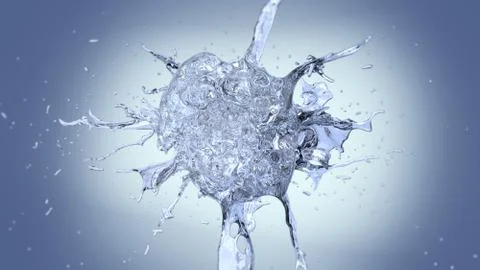 Water explosion - splash. 3D-rendering. Stock Illustration