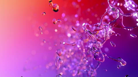 Water explosion on warm background Stock Footage 52779764
