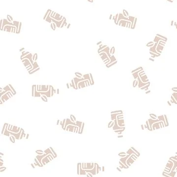 Water for face glyph vector seamless pattern 스톡 일러스트