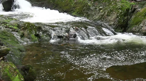 Water fall and creek Stockbeeldmateriaal 24848081