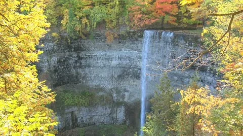 Water fall - Autum -001 Stock Footage 12648366